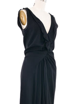 Prada Black Ruffle Dress Dress arcadeshops.com