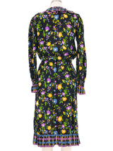 1980 Yves Saint Laurent Floral Ruffle Dress Dress arcadeshops.com