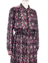 Rusum Sahni Indian Silk Floral Dress Dress arcadeshops.com