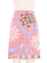 1960s Emilio Pucci Floral Printed Slip Skirt Bottom arcadeshops.com
