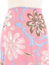 1960s Emilio Pucci Floral Printed Slip Skirt Bottom arcadeshops.com