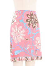 1960s Emilio Pucci Floral Printed Slip Skirt Bottom arcadeshops.com