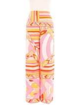 1960s Emilio Pucci Pink Printed Pant Ensemble Suit arcadeshops.com