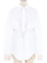 Alexander McQueen Corseted Button Down Top arcadeshops.com