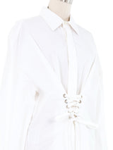 Alexander McQueen Corseted Button Down Top arcadeshops.com