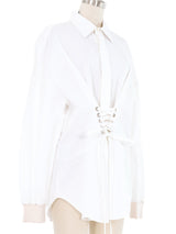Alexander McQueen Corseted Button Down Top arcadeshops.com