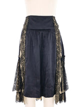 2006 Prada Lace Panel Pleated Skirt Bottom arcadeshops.com