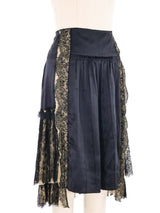 2006 Prada Lace Panel Pleated Skirt Bottom arcadeshops.com
