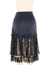 2006 Prada Lace Panel Pleated Skirt Bottom arcadeshops.com