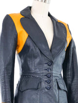 1970s Colorblock Leather Jacket Jacket arcadeshops.com