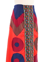 1970s Mountain Artisans Geometric Patchwork Skirt Skirt arcadeshops.com