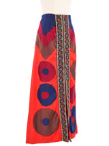 1970s Mountain Artisans Geometric Patchwork Skirt Skirt arcadeshops.com