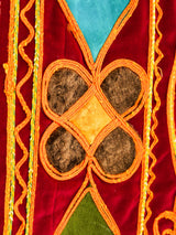 1960s Afghan Velvet Applique Vest Jacket arcadeshops.com