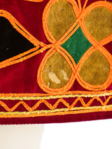 1960s Afghan Velvet Applique Vest Jacket arcadeshops.com