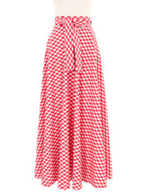 Red Gingham Wrap Skirt Bottom arcadeshops.com