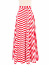 Red Gingham Wrap Skirt Bottom arcadeshops.com