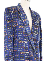 1995 Nicole Miller Sunglasses Printed Silk Jacket Jacket arcadeshops.com