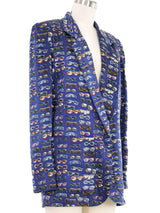 1995 Nicole Miller Sunglasses Printed Silk Jacket Jacket arcadeshops.com