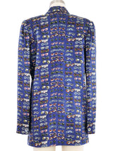 1995 Nicole Miller Sunglasses Printed Silk Jacket Jacket arcadeshops.com