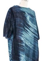 Marni Blue Printed Raw Hem Dress Dress arcadeshops.com