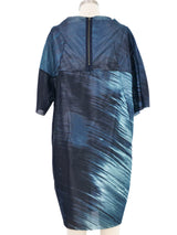 Marni Blue Printed Raw Hem Dress Dress arcadeshops.com