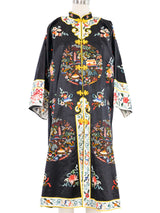 Black Embroidered Satin Chinese Jacket Jacket arcadeshops.com