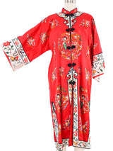 Red Embroidered Satin Chinese Jacket Jacket arcadeshops.com