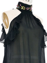 Ungaro Flutter Silk Halter Top Top arcadeshops.com