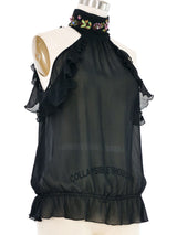 Ungaro Flutter Silk Halter Top Top arcadeshops.com