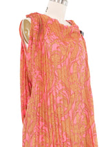 2017 Junya Watanabe Comme des Garcons Pleated Paisley Silk Dress Dress arcadeshops.com