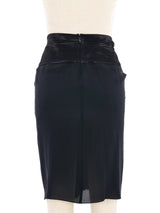 2008 Balenciaga Draped Silk Skirt Bottom arcadeshops.com