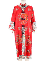 Red Embroidered Satin Chinese Jacket Jacket arcadeshops.com