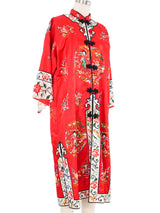 Red Embroidered Satin Chinese Jacket Jacket arcadeshops.com
