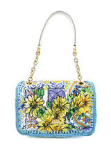 Dolce & Gabbana Quilted Floral Raffia Trim Handbag Accessory arcadeshops.com