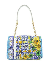 Dolce & Gabbana Quilted Floral Raffia Trim Handbag Accessory arcadeshops.com