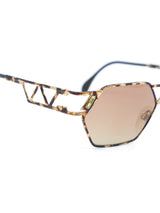 Cazal Goldtone Tortoiseshell Cutout Sunglasses Accessory arcadeshops.com