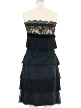 Valentino Layered Knit And Lace Skirt Ensemble Suit arcadeshops.com