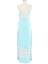 1960s Malcolm Starr Embellished Pale Blue Gown Dress arcadeshops.com