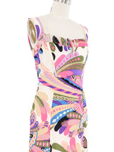 2002 Gianni Versace Sleeveless Printed Silk Dress Dress arcadeshops.com