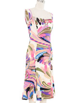 2002 Gianni Versace Sleeveless Printed Silk Dress Dress arcadeshops.com