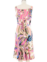 2002 Gianni Versace Sleeveless Printed Silk Dress Dress arcadeshops.com