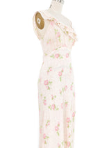 1930s Rose Printed Bias Cut Slip Dress Dress arcadeshops.com