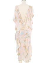 1970s Janice Wainwright Printed Chiffon Dress Dress arcadeshops.com