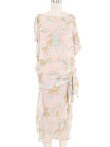 1970s Janice Wainwright Printed Chiffon Dress Dress arcadeshops.com