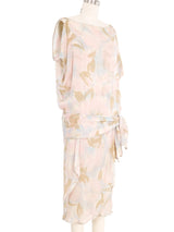 1970s Janice Wainwright Printed Chiffon Dress Dress arcadeshops.com