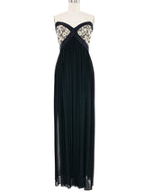 Vicky Tiel Lace Bustier Maxi Dress Dress arcadeshops.com