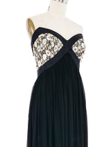 Vicky Tiel Lace Bustier Maxi Dress Dress arcadeshops.com