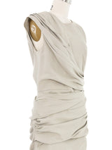 2014 Lanvin Draped Sleeveless Dress Dress arcadeshops.com