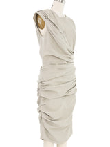 2014 Lanvin Draped Sleeveless Dress Dress arcadeshops.com