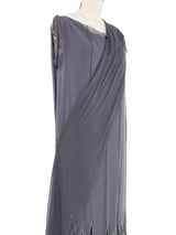 2008 Yeohlee Embellished Powder Gray Chiffon Dress Dress arcadeshops.com